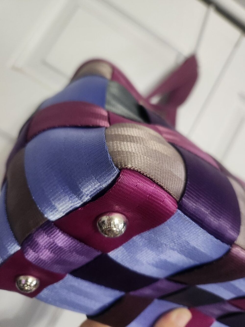 Harveys Purple Multi-Color Woven Satchel - Picture 6 of 9